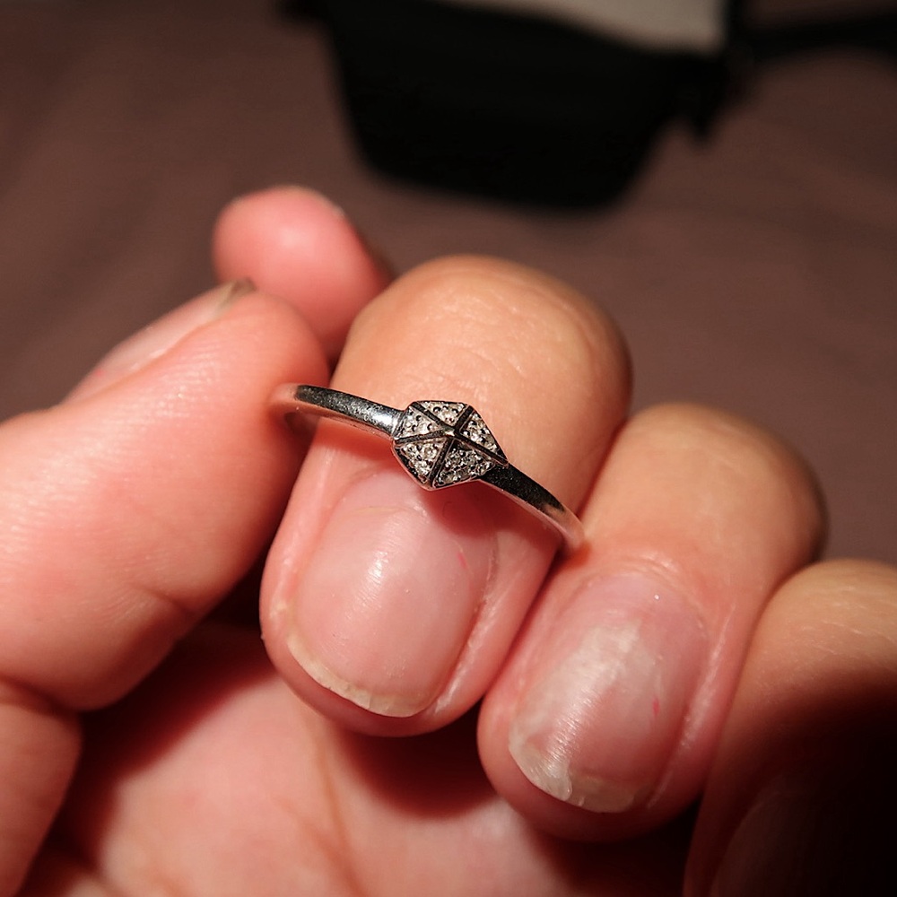 Kendra Scott Fazia 14k White Gold Ring in White Diamond